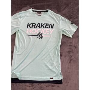 Seattle Kraken NHL Fanatics Authentic Pro Rink Tech T-Shirt - Teal Size Small